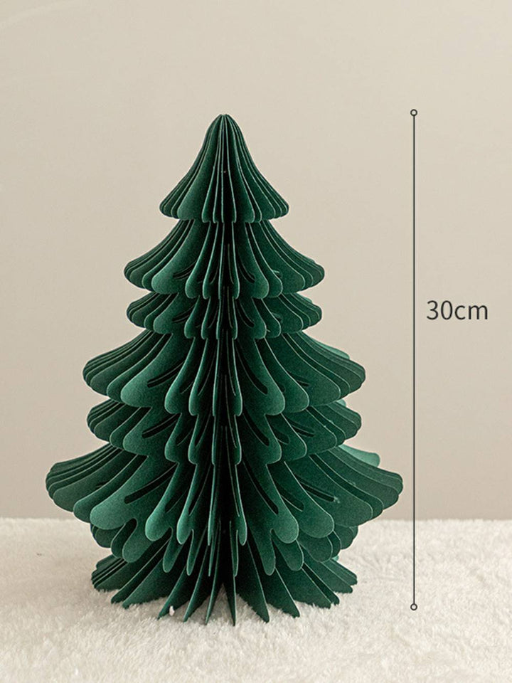 アコーディオンスタイルのペーパークリスマスツリーハニカム置物