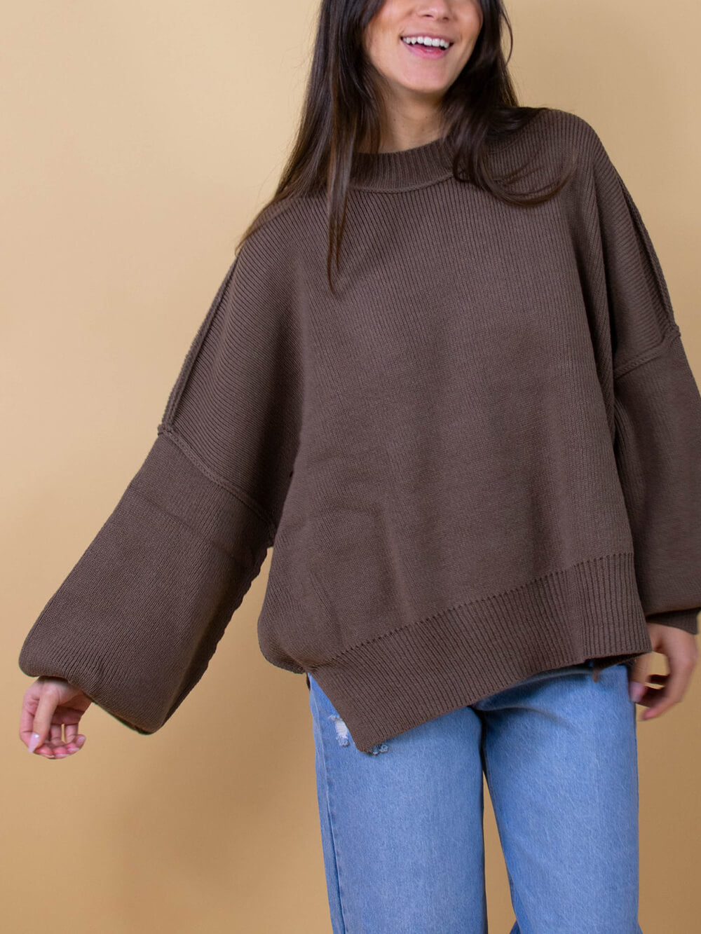Sweter Martha w kolorze brązowym