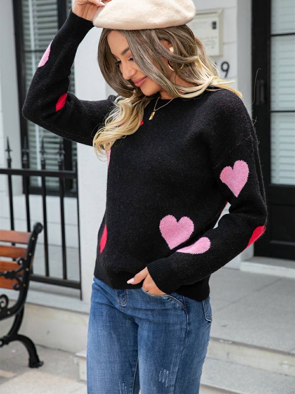 Sweetheart Cozy πλεκτό πουλόβερ πουλόβερ