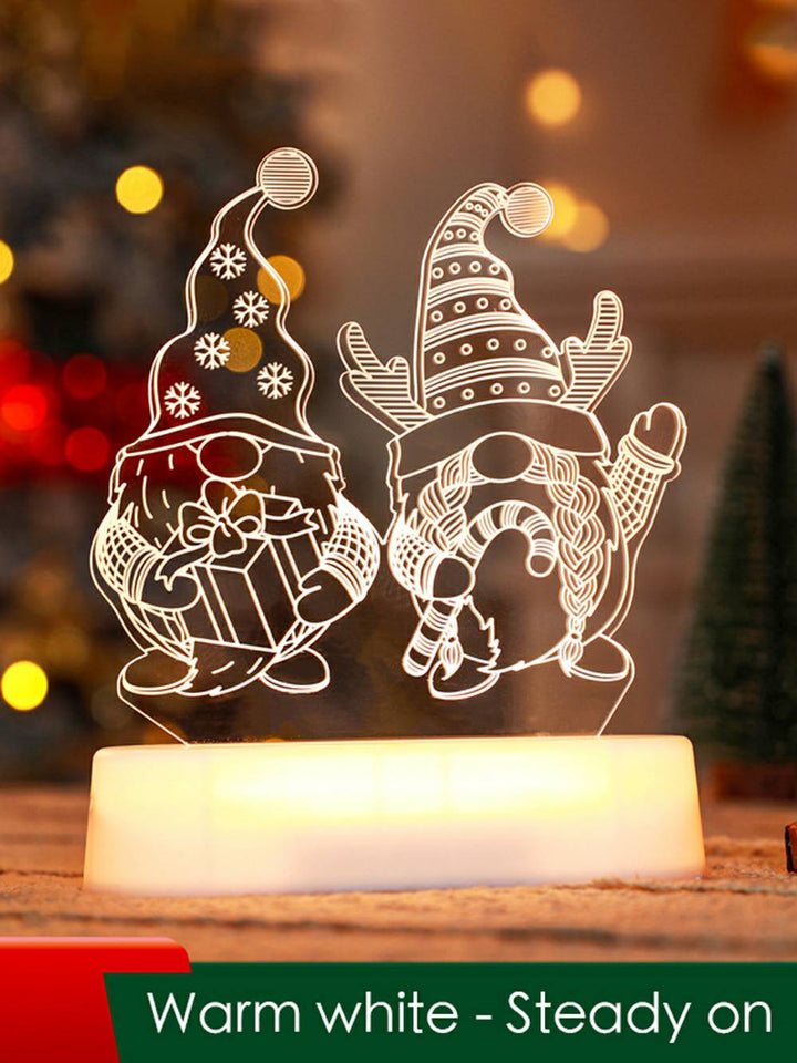 Creatief LED-nachtlampje van acryl rendieren - Kerstdecor