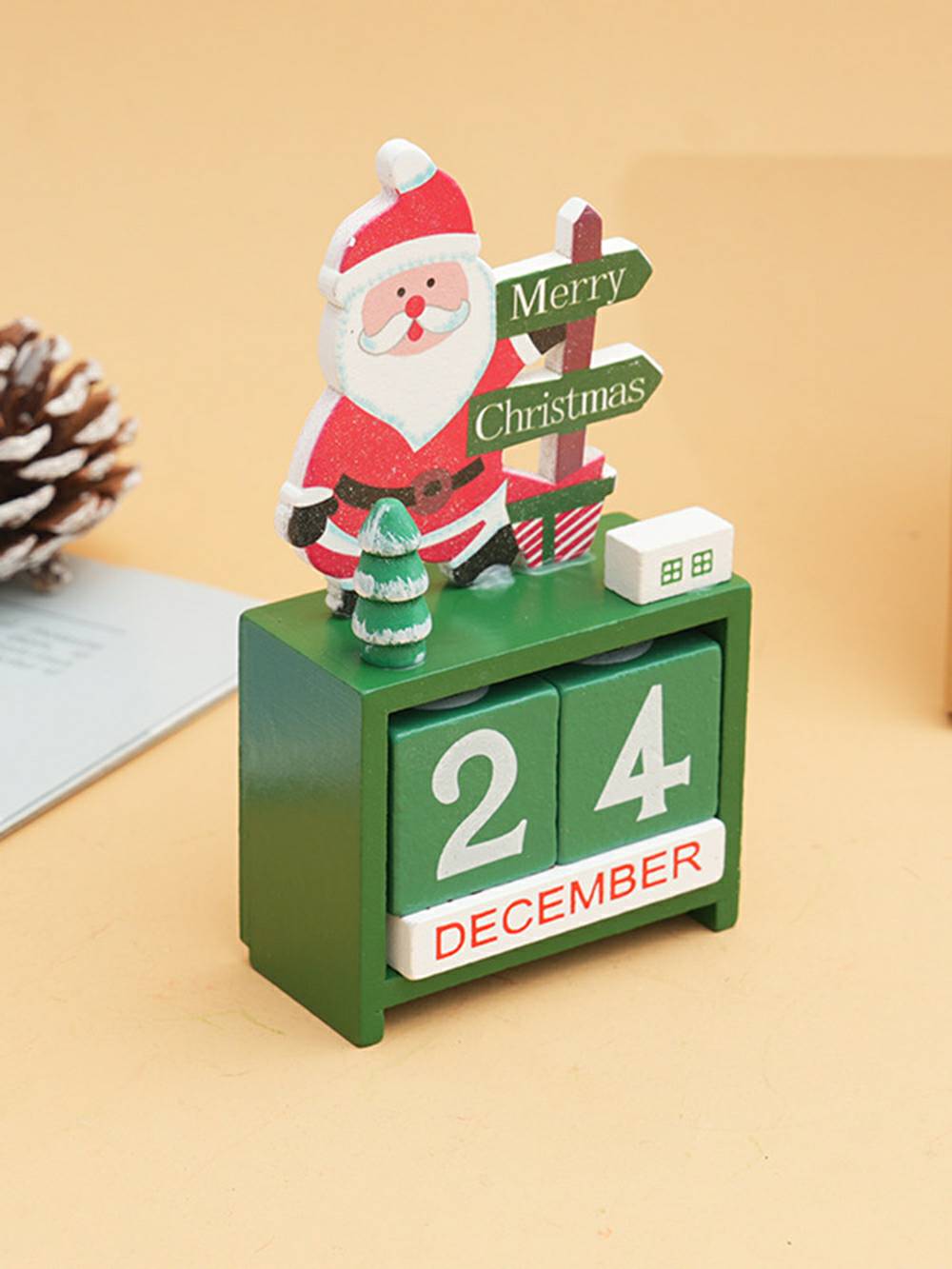 Wooden Advent Calendar Desktop Ornament