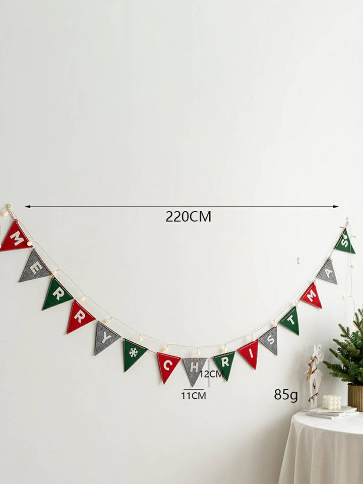 Χριστουγεννιάτικη Μάλλινη τσόχα Pull Flag Κρεμαστή διακόσμηση
