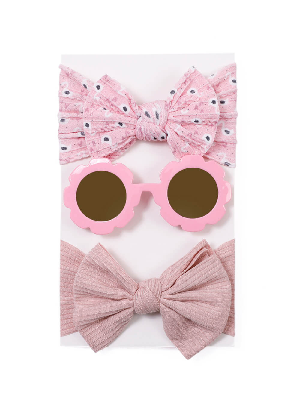 Kinder-Sonnenbrille mit Schleife und Stirnband, 3-teiliges Set