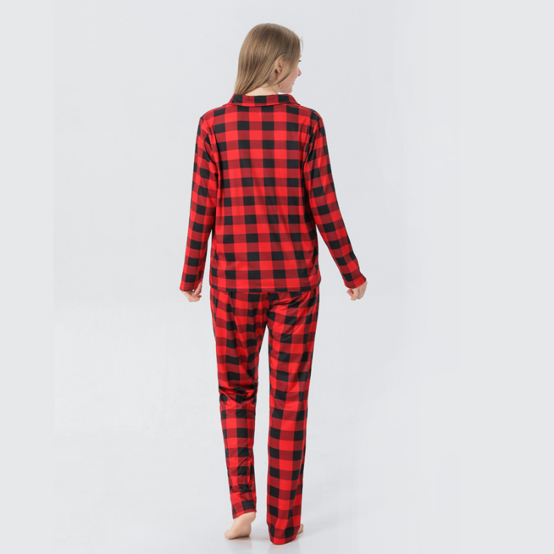 Julpläd Ståkrage Familj Pyjamas Set