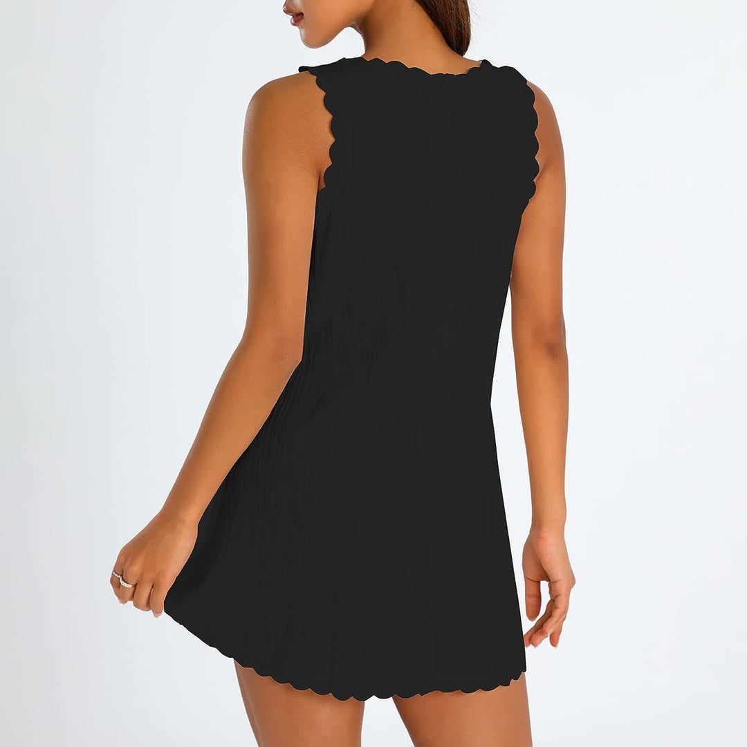 Φόρεμα παραλίας A-Line σε μαύρο χρώμα