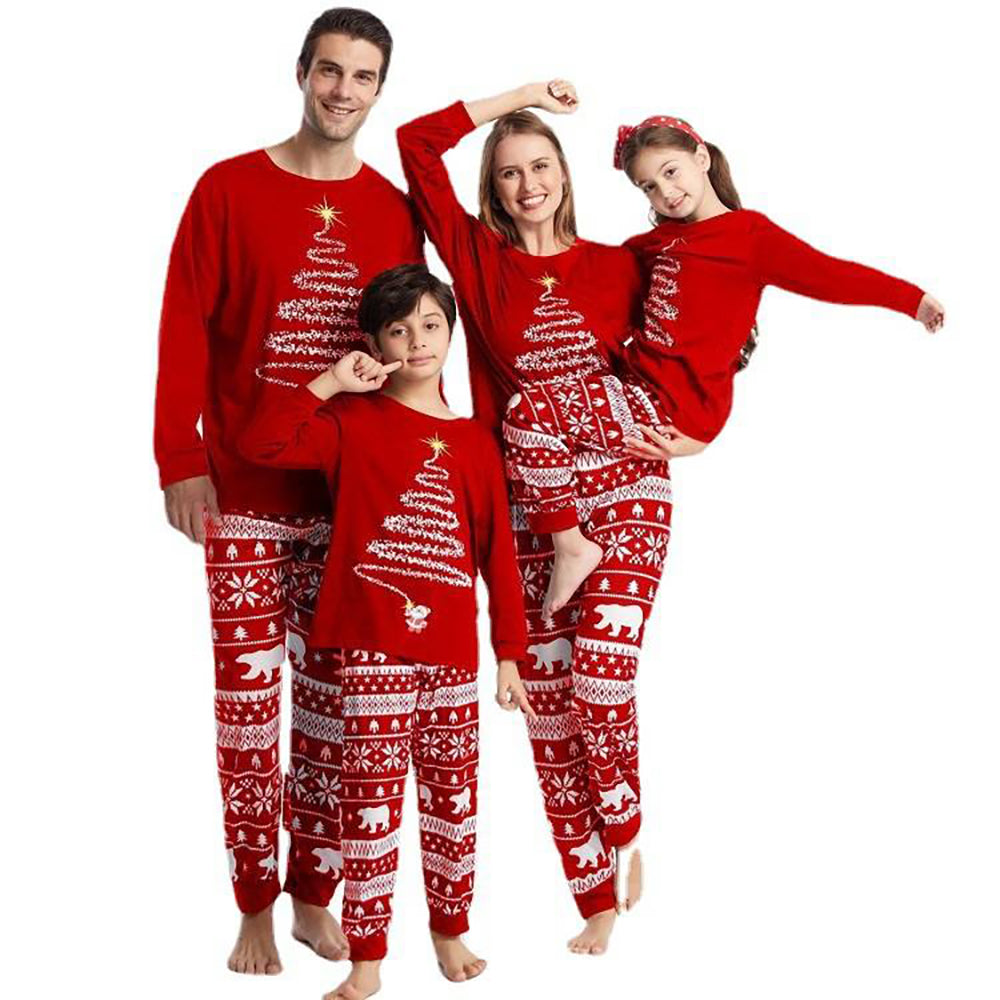 Chrëschtdag Tree Matching Family Pyjamas Set