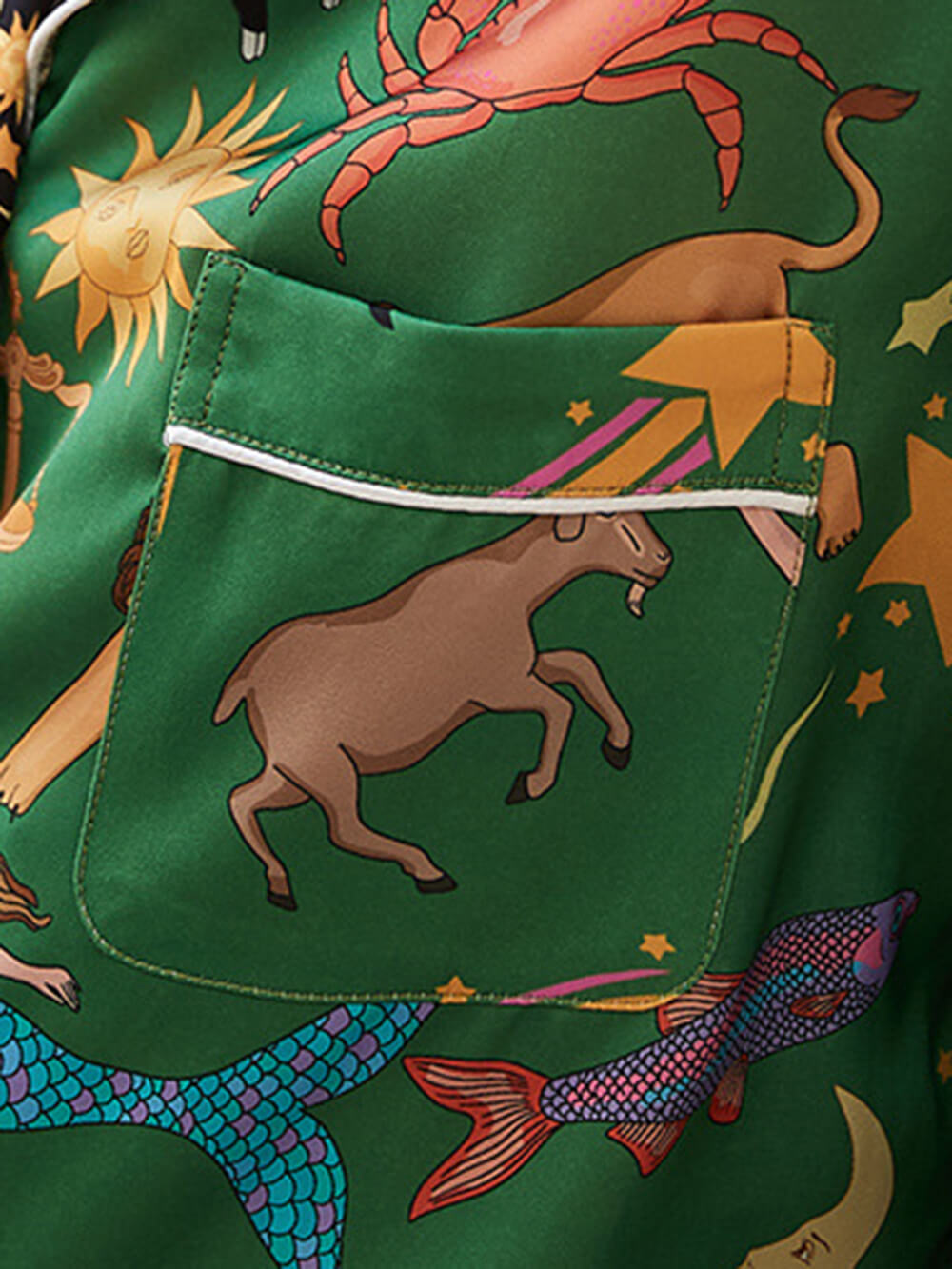 Pyjamassæt med Grøn Constellation Print