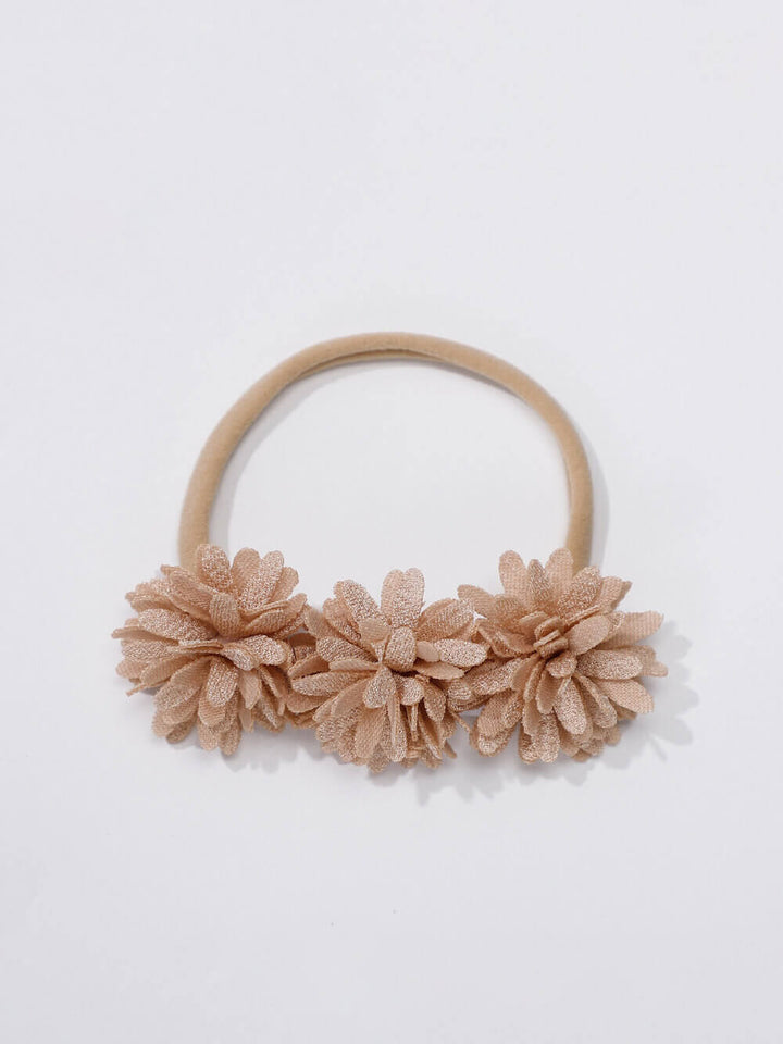 Baby Floral Band Trio Of Organza Flowers Crown