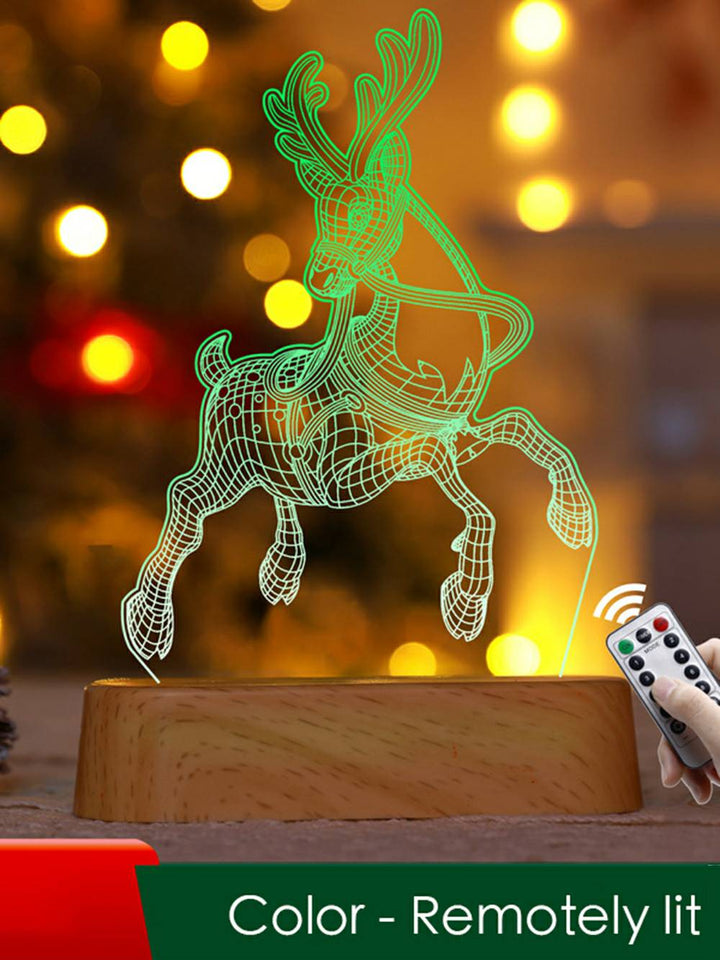 Faarweg LED Acryl Reindeer Night Light - Chrëschtdekor