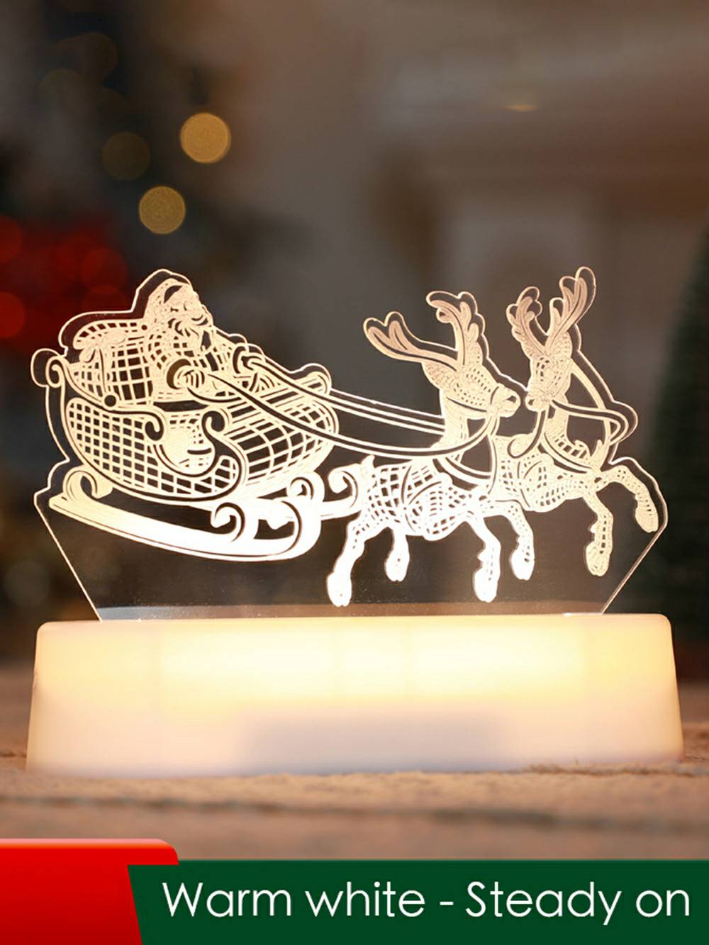 Creative LED אקריליק מנורת לילה איילים - עיצוב חג המולד