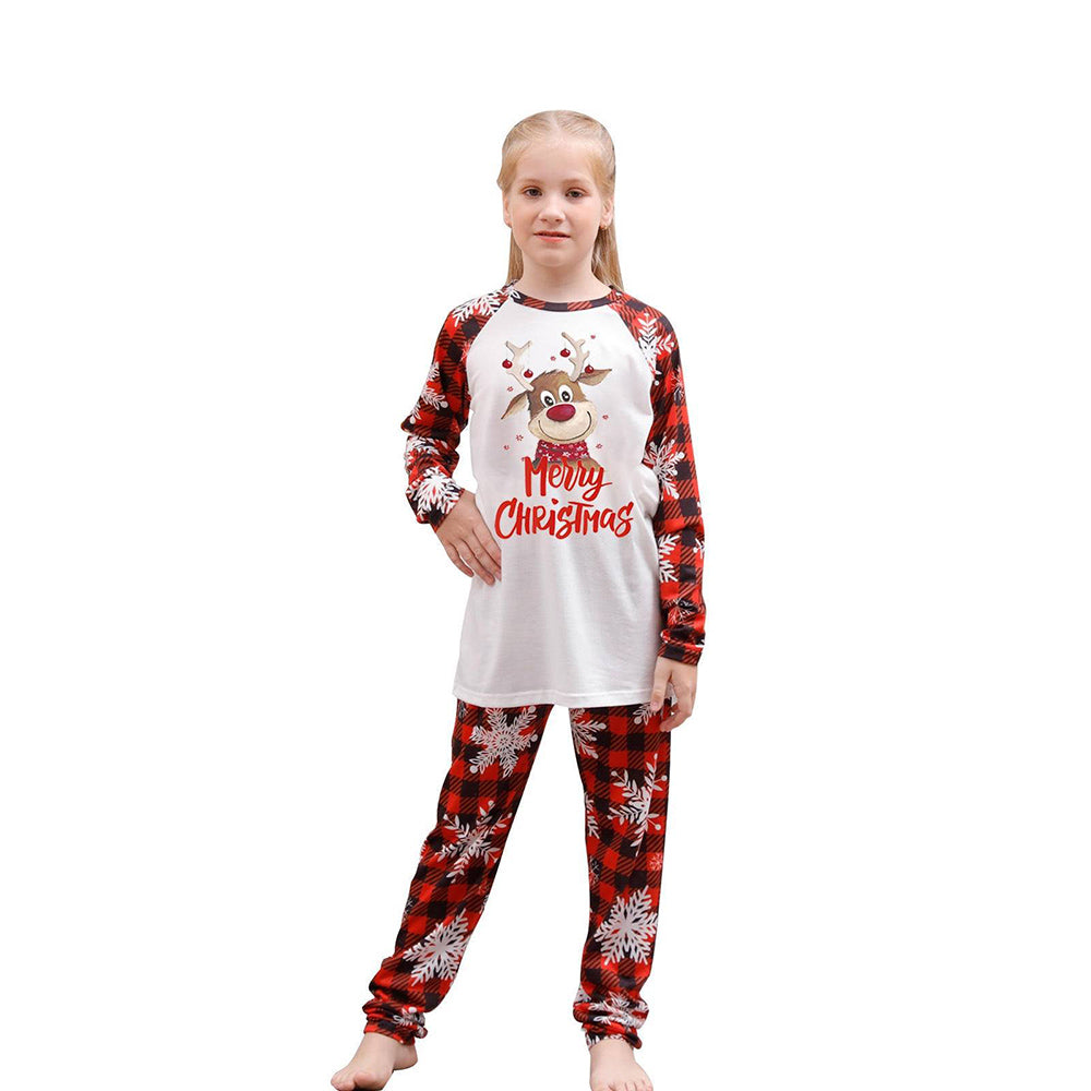 Frohe Weihnachten, Weihnachtsmann und Baum, passendes Familien-Pyjama-Set