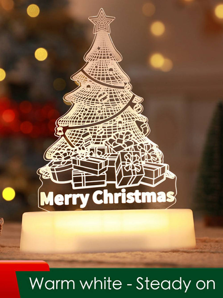 Luz noturna de rena acrílica LED criativa - decoração de Natal