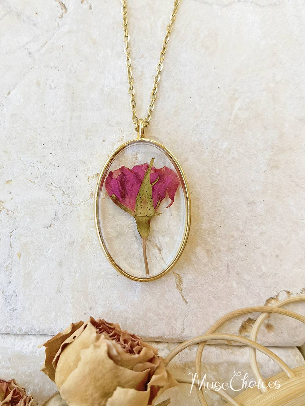 Pryskyřice lisované květinové náhrdelníky - Barevná směs květinová sada