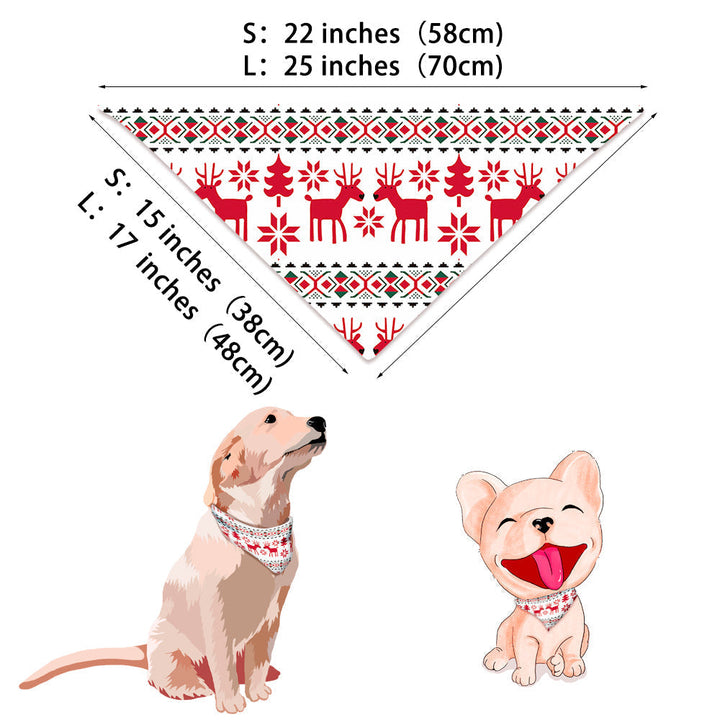 クリスマス鹿と雪の結晶ファミリーおそろいパジャマセット（ペットの犬服付き）