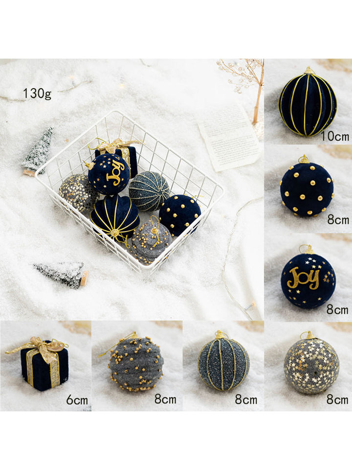 7 peças bola de natal bola pintada decoração de janela de árvore de natal