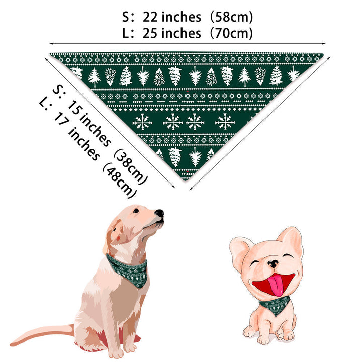 ערכות פיג'מות תואמות בדוגמת עץ חג המולד ירוק (עם בגדי כלב לחיות מחמד)