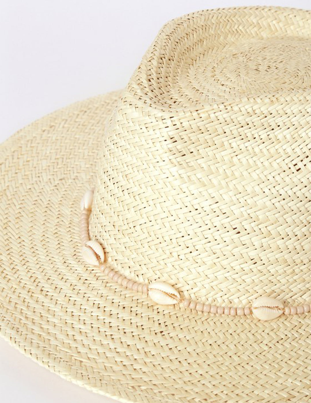 Skjell Naturlig Straw Fedora Hat