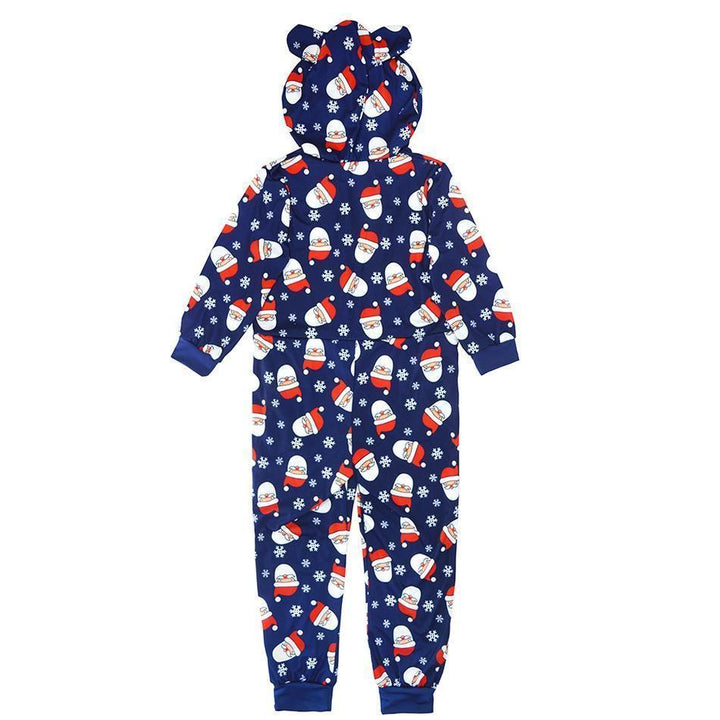 Pijamas a juego familiares con capucha de Papá Noel (con ropa para perros)