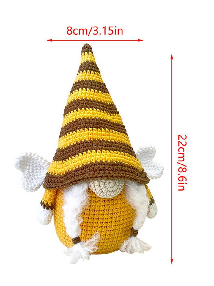 Solsikkestrikk Bumblebee Gnome juledekorasjon