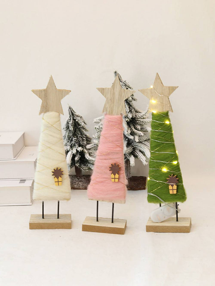 Decoração fofa de feltro com estrela de árvore de Natal