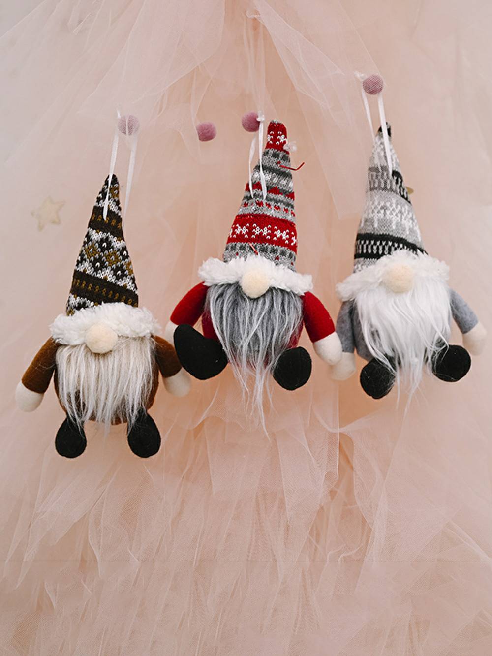 Świąteczna lalka Rudolph Gnome na drutach
