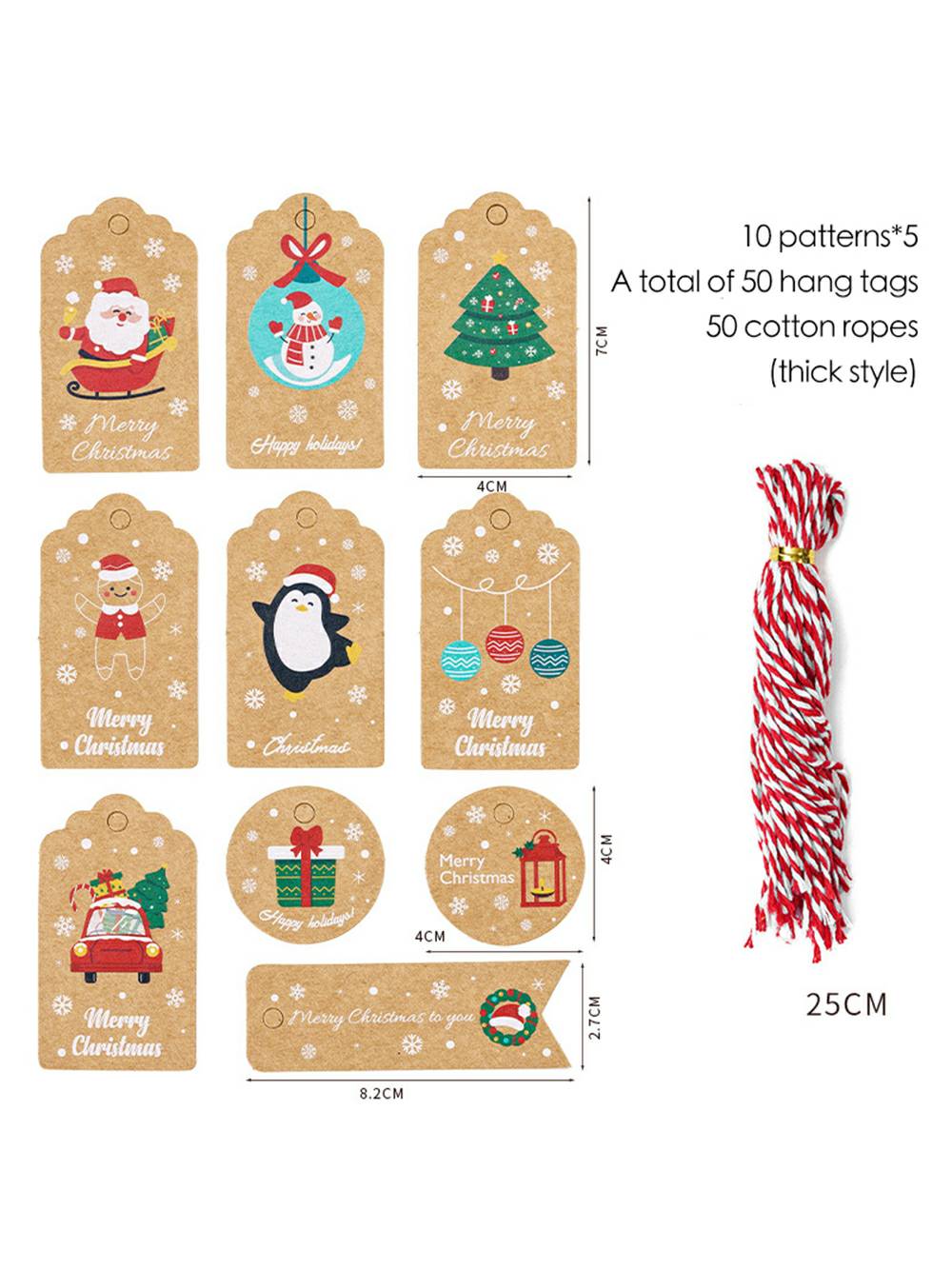 Etichette per decorazioni natalizie - Carta regali per le feste