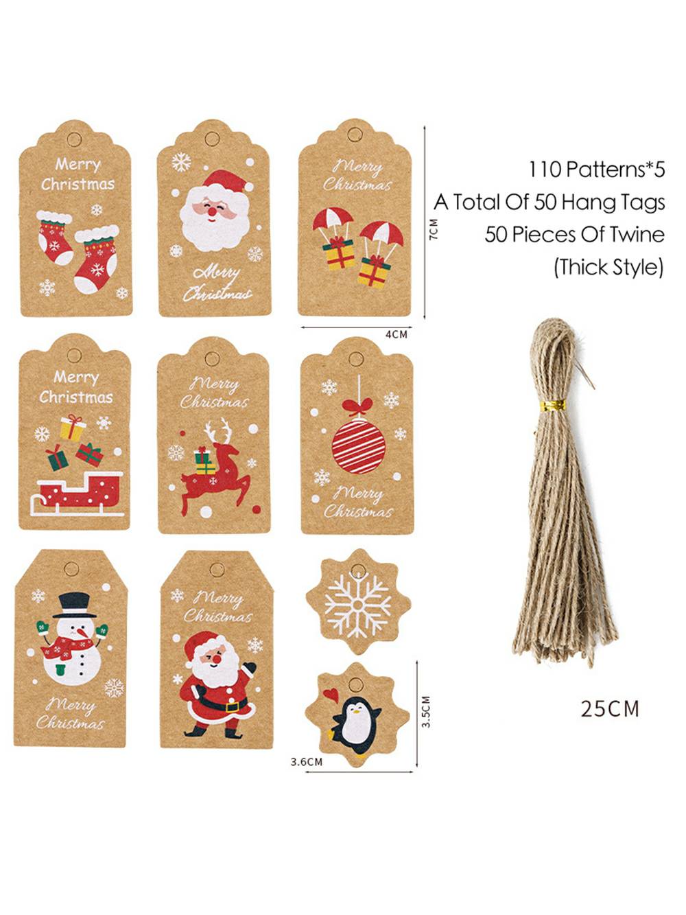 Christmas Decoration Tags - Holiday Gifts Card