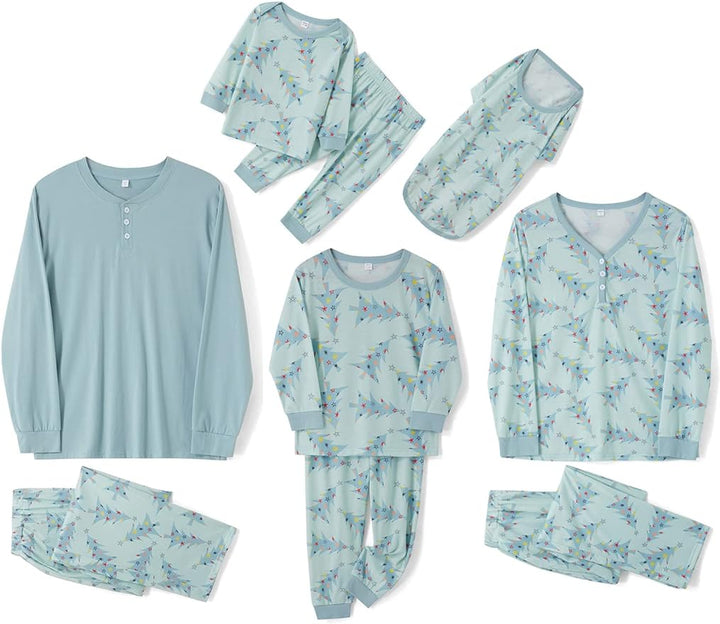 Pijama combinando com Holly Trees Fmalily (com roupas de cachorro de estimação)