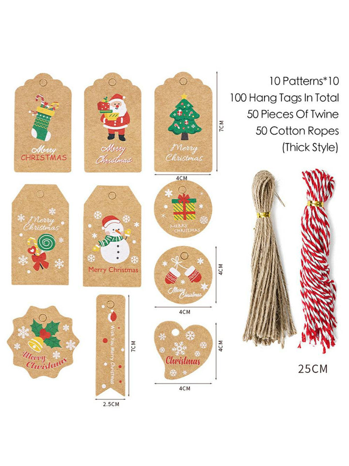 Etiquetas de decoração de Natal - cartão de presentes de feriado