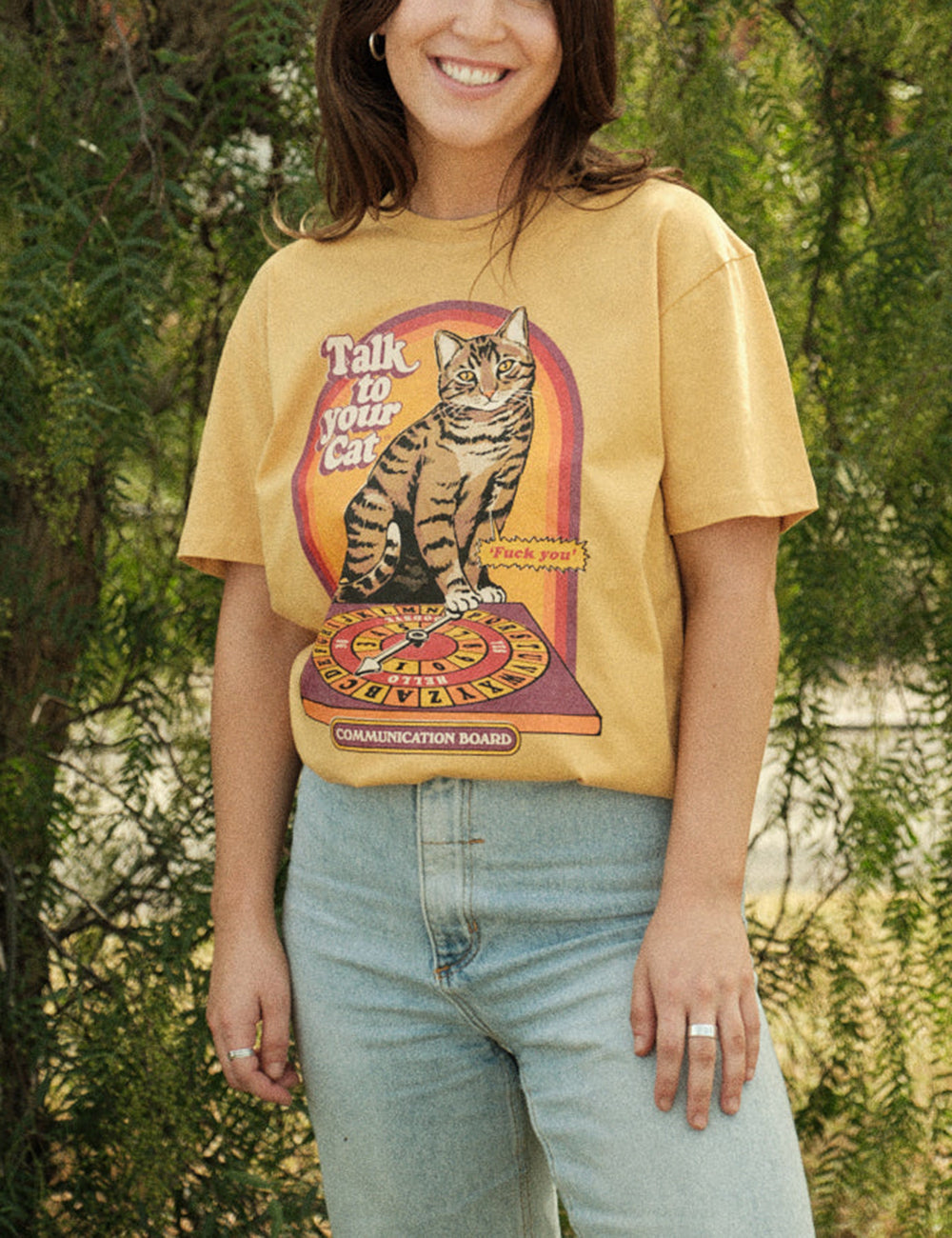 Maglietta basic "Parla con il tuo gatto".