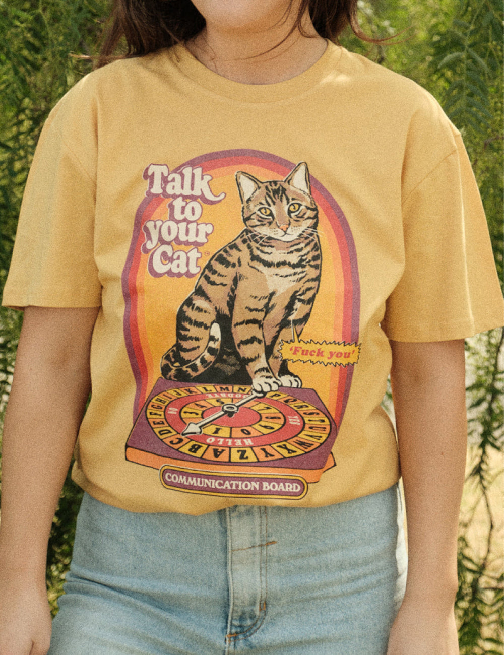 Talk med din kat grundlæggende t-shirt