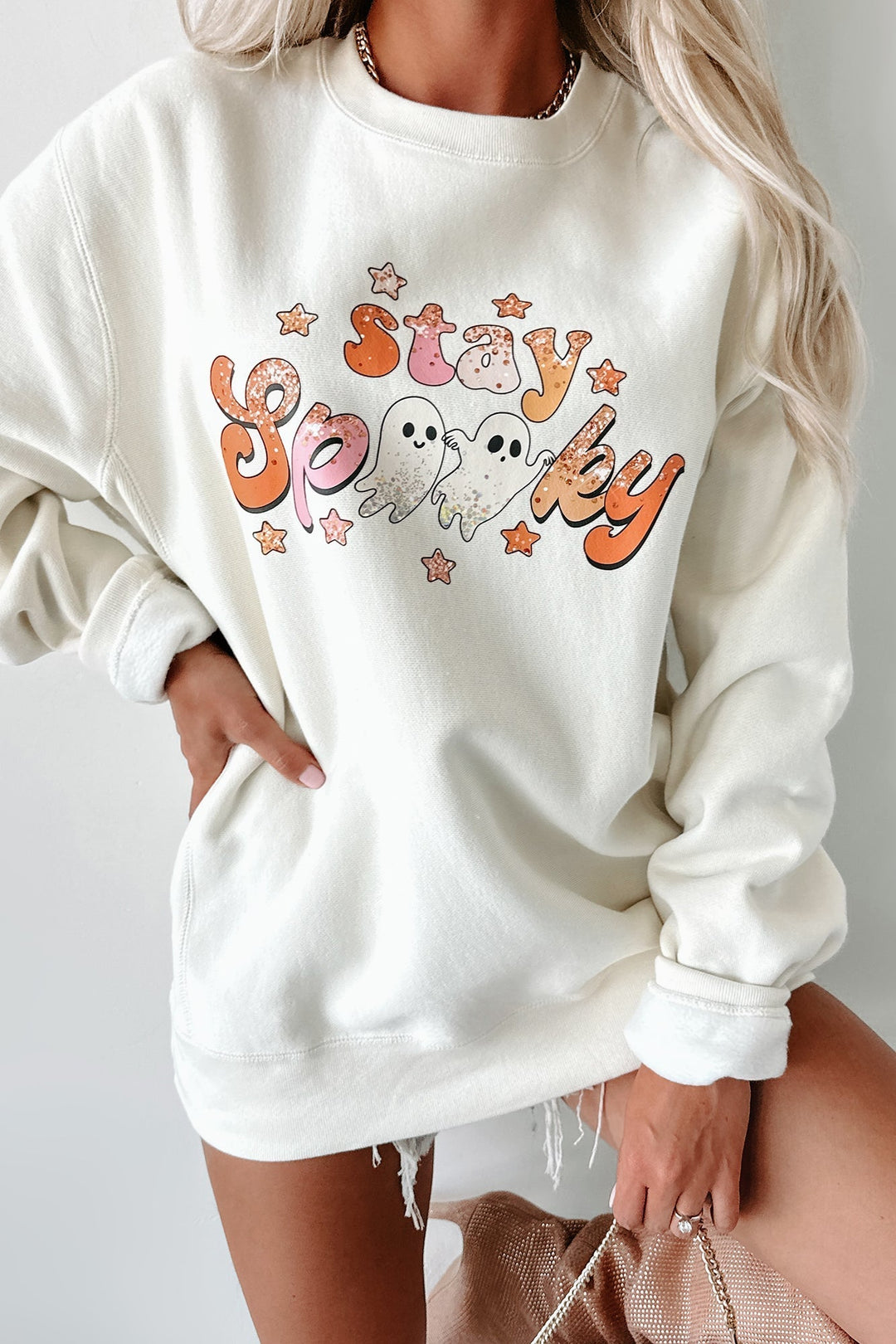 Stay Spooky Friends Heavyweight Graphic Crewneck (knogle)