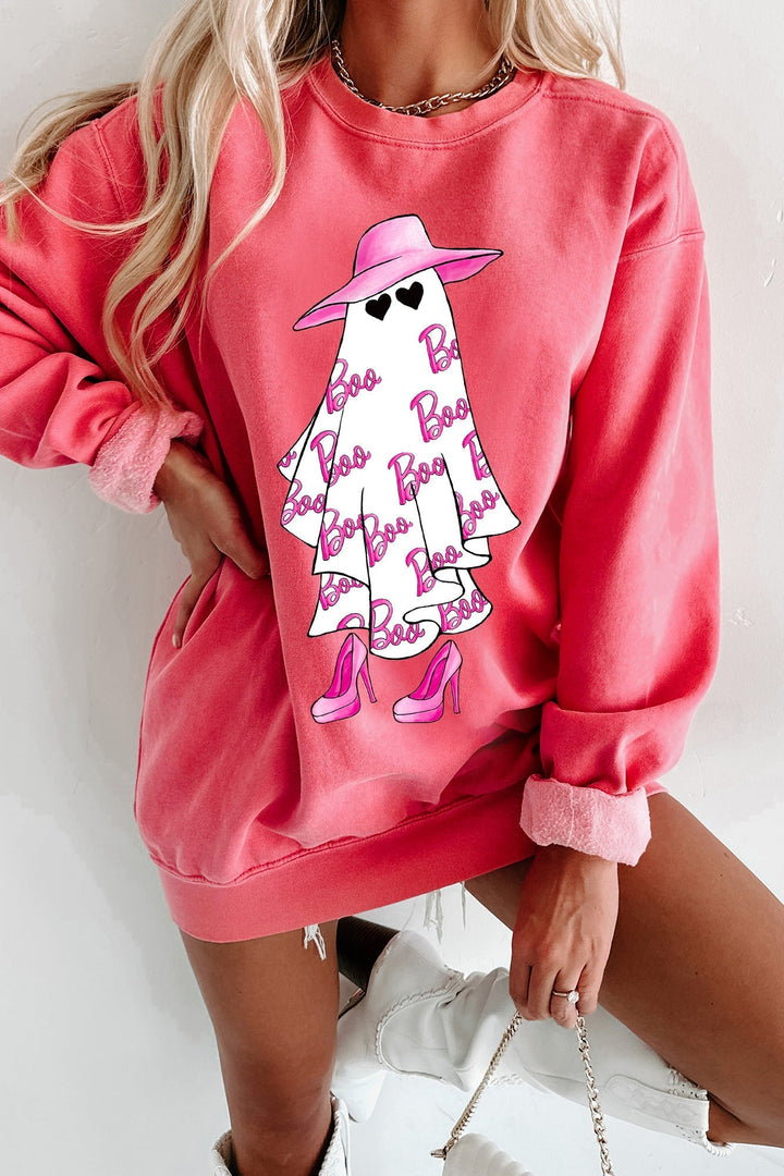 Girly Ghost Graphic Crewneck (Watermelon)