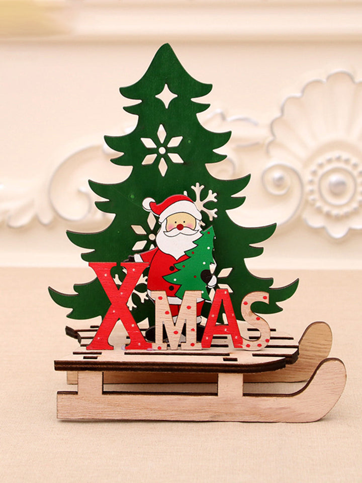 Peças de quebra-cabeça DIY de trenó de árvore de Natal