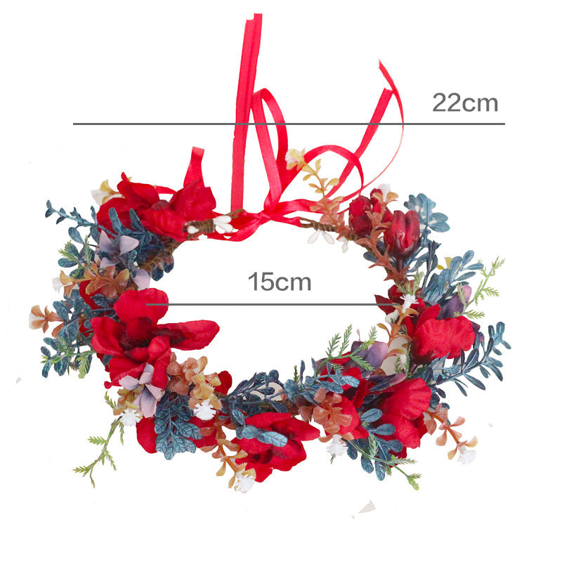 Coroa de flores de noiva - coroa de cabelo com peônias e rosas
