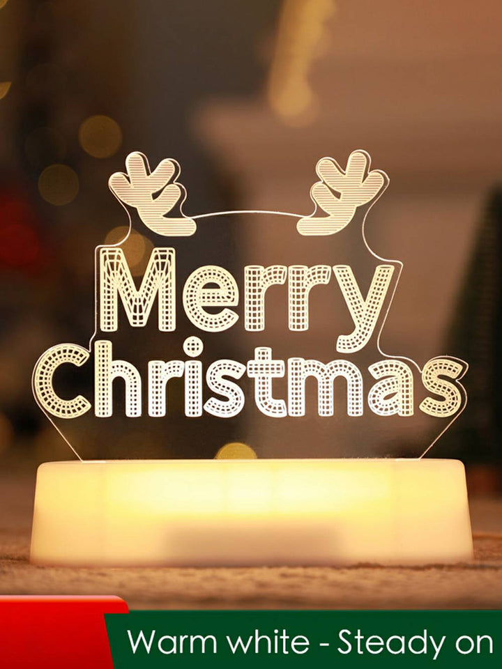Luce notturna creativa a LED con renna in acrilico - Decorazioni natalizie