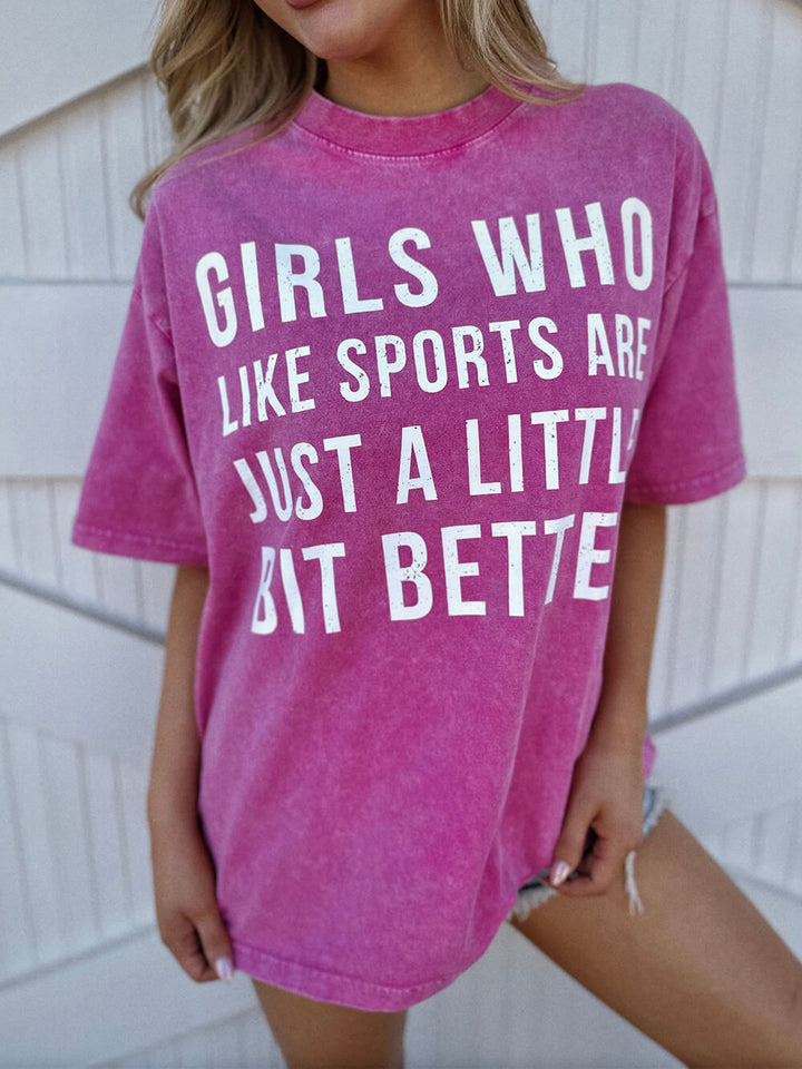 בנות מינרלים שאוהבות ספורט הן רק קצת יותר טובות ורוד Te