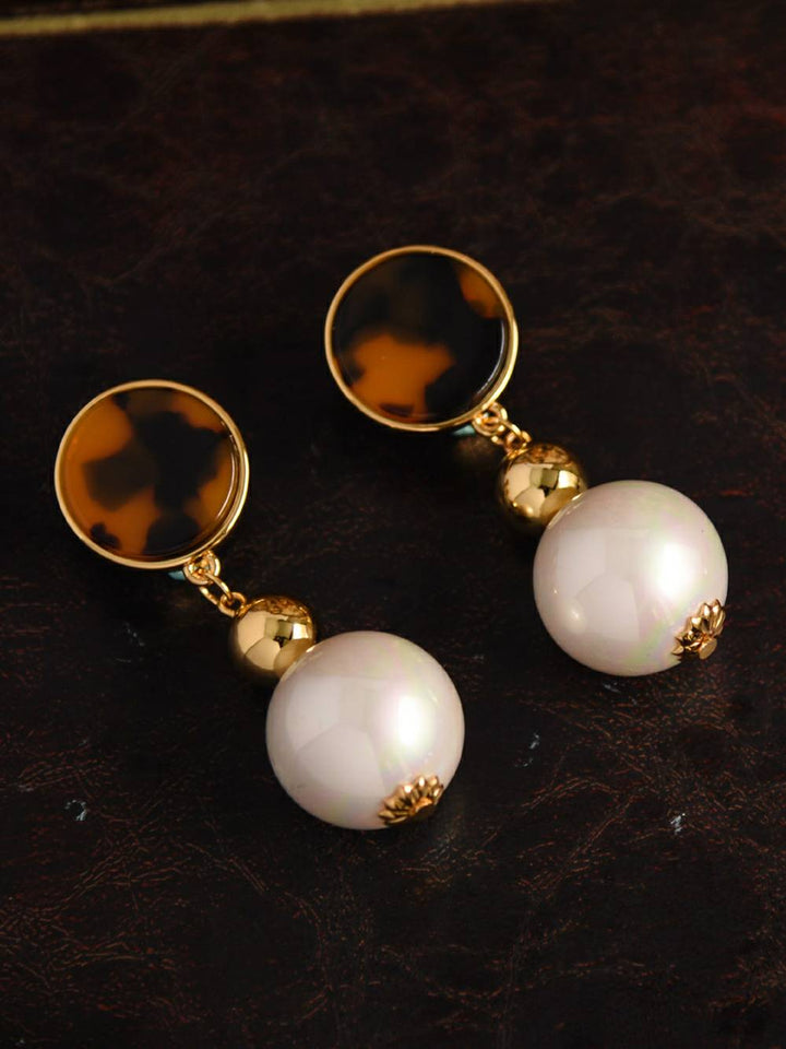 Boucles d'oreilles en forme de goutte de perles
