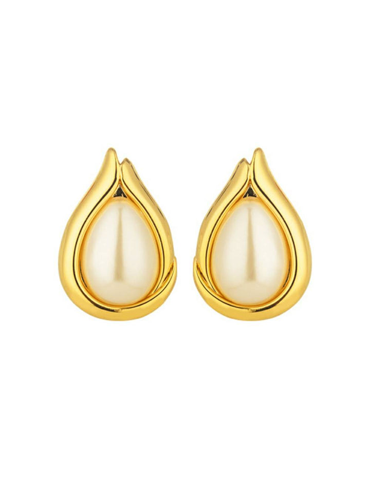 Boucles d'oreilles en forme de goutte de perles
