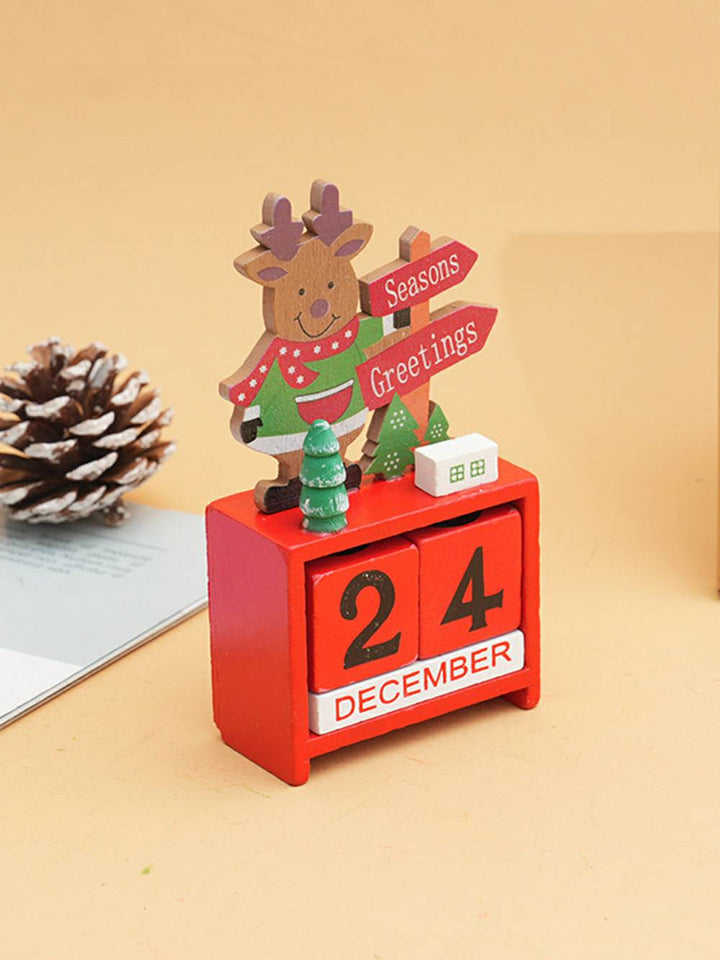 Dřevěný adventní kalendář Desktop Ornament