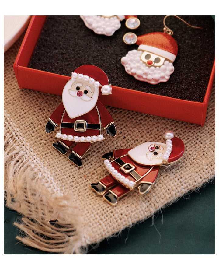 Brincos fofos de Natal Papai Noel móvel