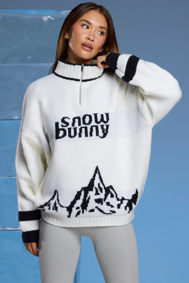 Suéter con media cremallera Snow Bunny