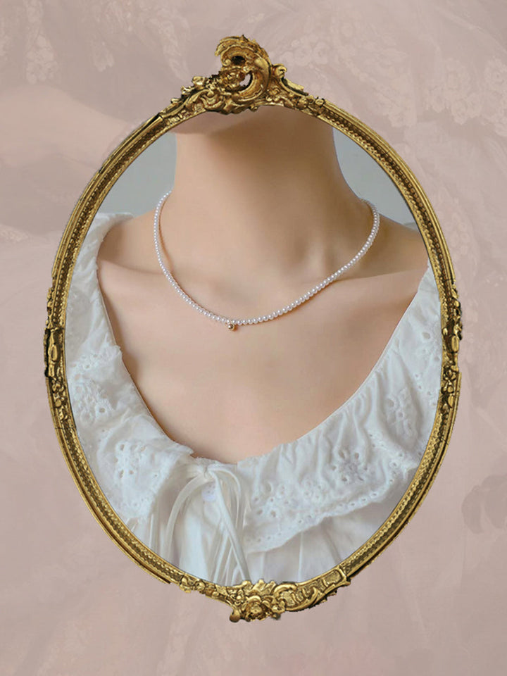 Collana di perle vintage con perline rotonde