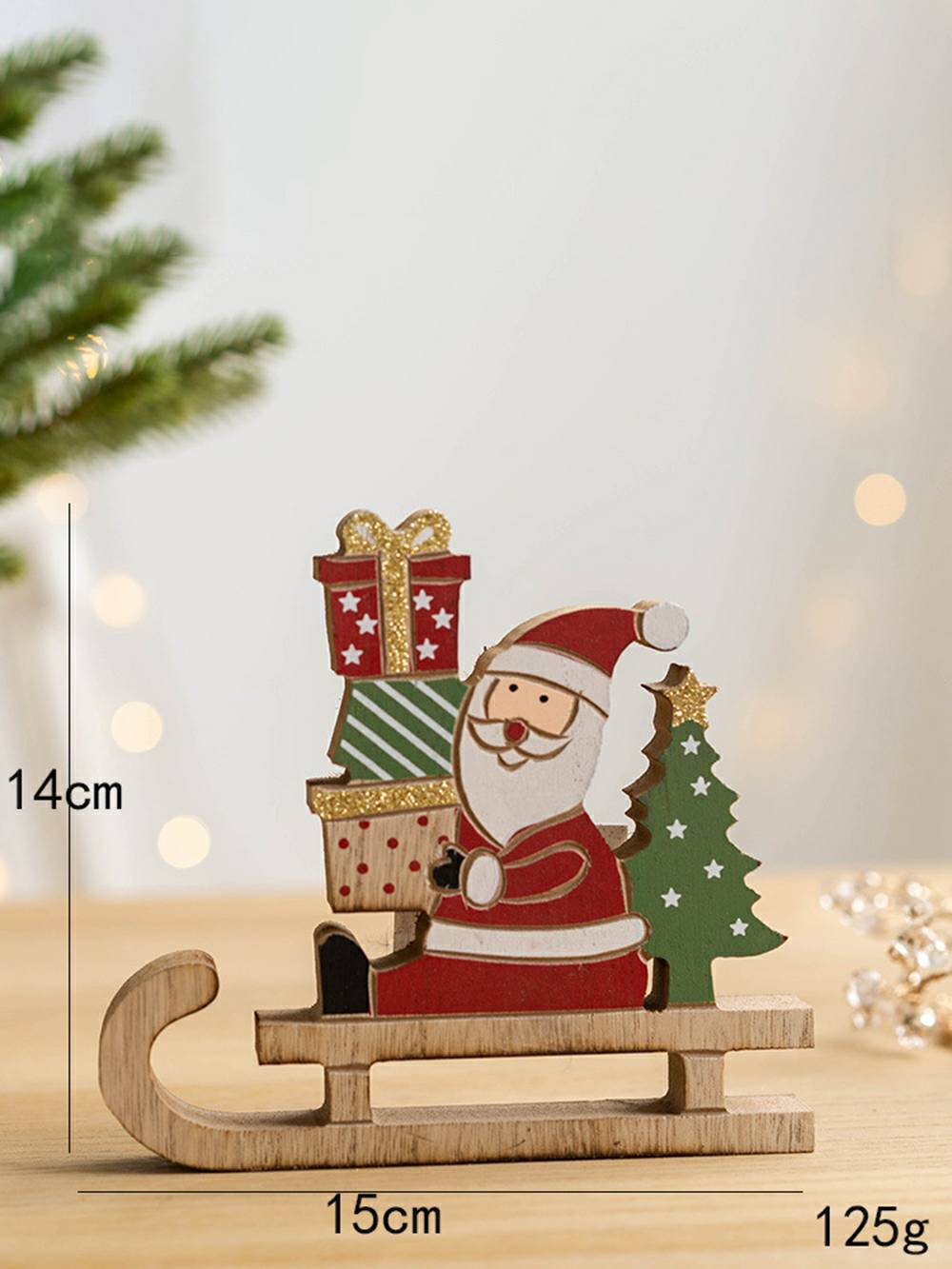 Titolo: Decorazione in legno per atmosfera natalizia