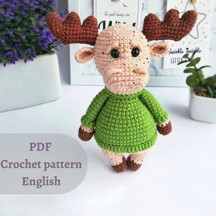 Moose Amigurumi Crochet Toy / PDF English Tutorial