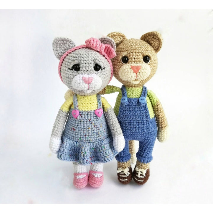 Kitty & Cat Amigurumi Brinquedo de Crochê / PDF Tutorial em Inglês