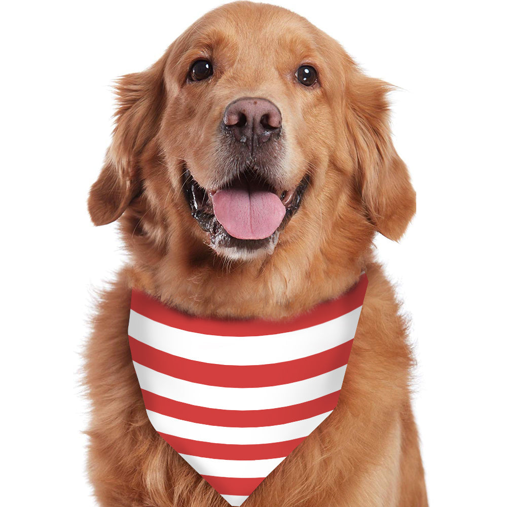 Holiday Red and White ριγέ Οικογενειακό Σετ Πυτζάμες (με Ρούχα Pet Dog)
