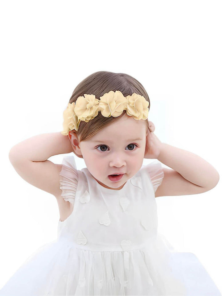 Faixa de cabelo de flor de organza para bebê